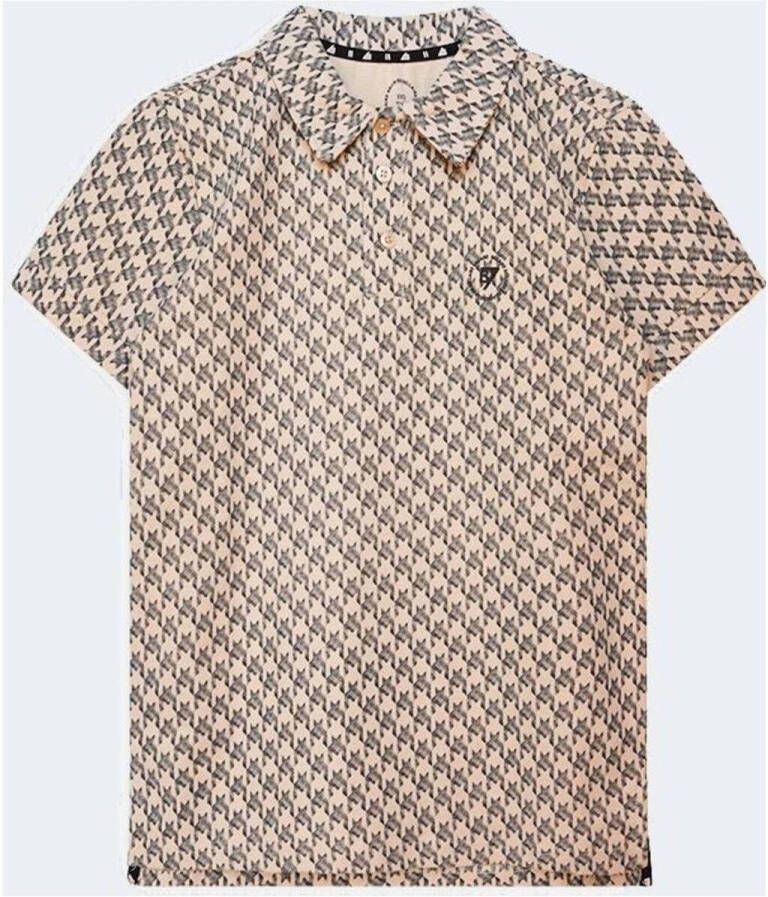 Bellaire polo met all over print beige Jongens Katoen Polokraag All over print 146 152