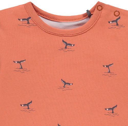 Bellybutton Romper Oranje Jongens Katoen Ronde hals Dierenprint 92 - Foto 2