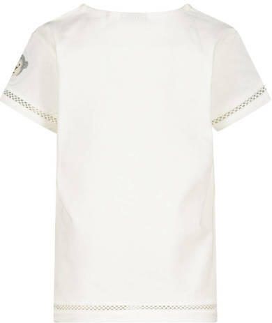 Bellybutton T-shirt wit Ecru Meisjes Katoen Ronde hals Effen 116 - Foto 2