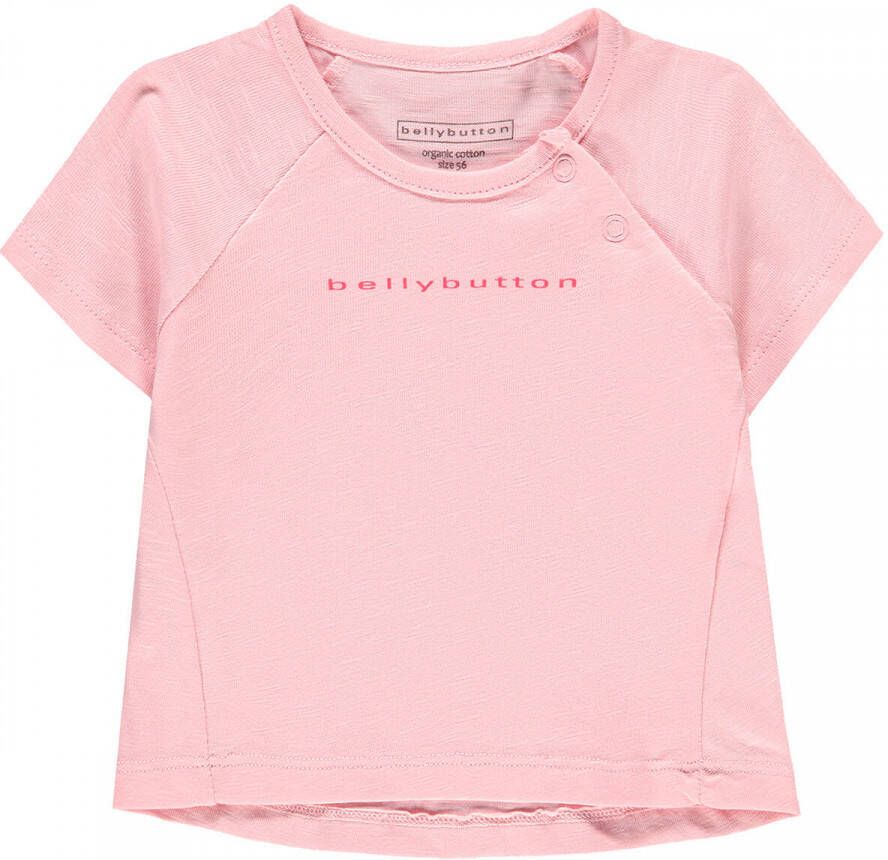 Bellybutton T-shirt van biologisch katoen roze Printopdruk 80