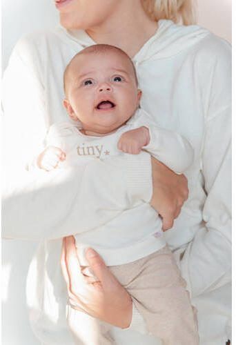 BESS baby longsleeve wit Stretchkatoen Ronde hals Effen 74 - Foto 3
