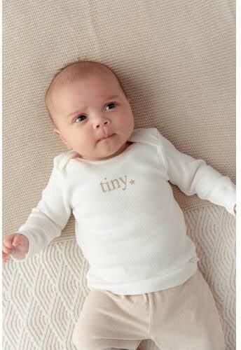 BESS baby longsleeve wit Stretchkatoen Ronde hals Effen 74 - Foto 2