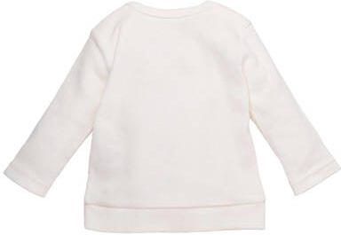 BESS baby longsleeve wit Stretchkatoen Ronde hals Effen 74