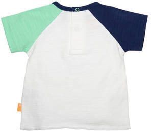 BESS baby T-shirt met tekst wit groen blauw Jongens Katoen Ronde hals Tekst 56 - Foto 3