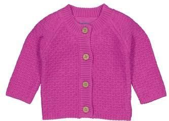 BESS gebreid vest fuchsia Roze Meisjes Stretchkatoen Ronde hals Effen