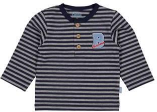 BESS gestreepte longsleeve zwart grijs Jongens Katoen Ronde hals Streep