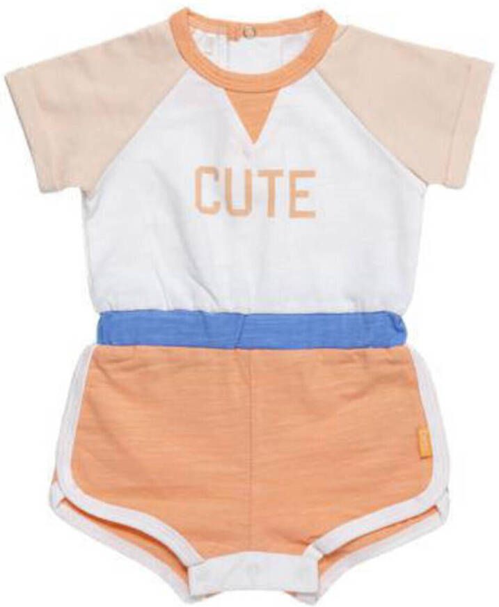 BESS baby boxpak zalm wit blauw Roze Meisjes Katoen Ronde hals Meerkleurig 68