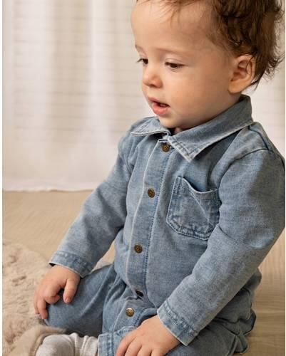 BESS katoenen boxpak blue denim Blauw Jongens Stretchkatoen Klassieke kraag - Foto 2
