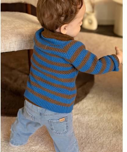 BESS katoenen regular fit babybroek blue denim Blauw Jongens Stretchkatoen - Foto 2