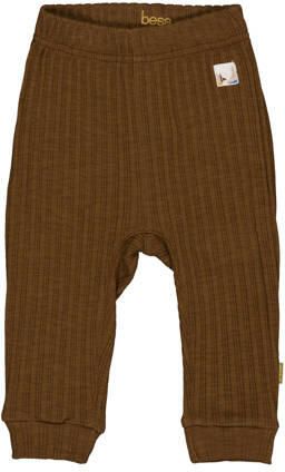 BESS katoenen regular fit babybroek bruin Jongens Stretchkatoen Effen