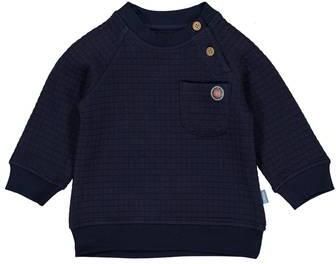 BESS katoenen sweater donkerblauw Effen