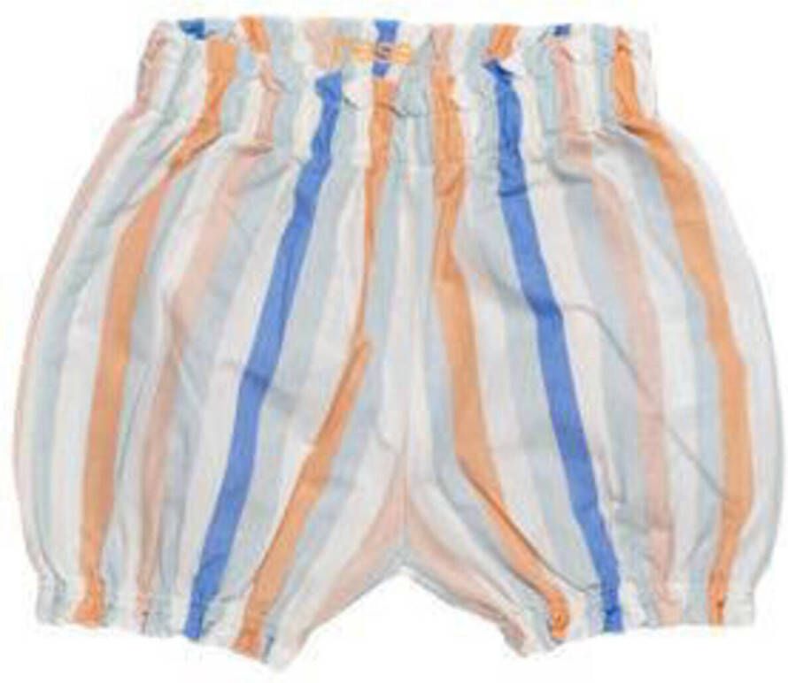 BESS baby gestreepte regular fit short blauw oranje groen wit Korte broek Meisjes Katoen 50