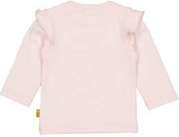 BESS longsleeve met ruches en print lichtroze Meisjes Stretchkatoen Henleykraag - Foto 3