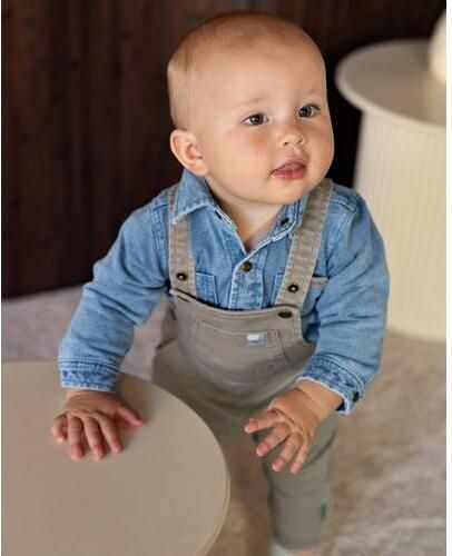 BESS overhemd light blue denim Blauw Jongens Stretchkatoen Klassieke kraag - Foto 3