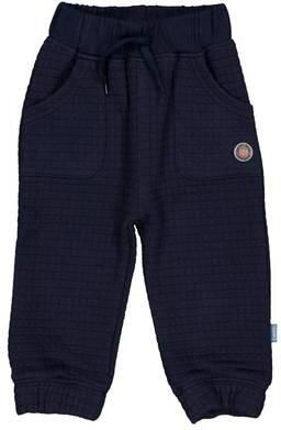 BESS regular fit gestreepte babybroek donkerblauw Jongens Stretchkatoen