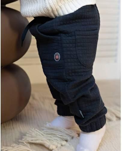 BESS regular fit gestreepte babybroek donkerblauw Jongens Stretchkatoen - Foto 2
