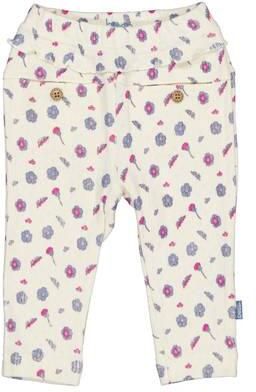 BESS regular fit legging met ruches ecru Broek Meisjes Katoen All over print