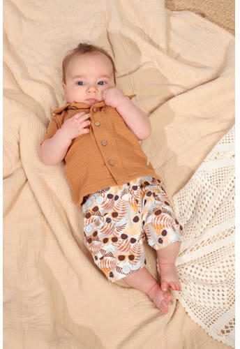 BESS regular waist casual short bruin Korte broek Jongens Katoen All over print - Foto 3