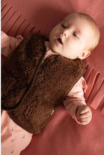 BESS teddy bodywarmer bruin Effen | Bodywarmer van - Foto 2