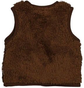 BESS teddy gilet bruin Effen | Gilet van - Foto 3