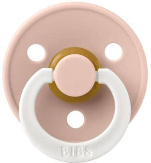 BIBS Colour fopspeen Glow in the dark Symmetrisch Blush Vanilla (2 stuks)