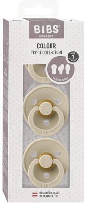BIBS Try-it Kit Colour fopspeen (anatomisch symmetrisch en rond) Ivory (3 stuks)