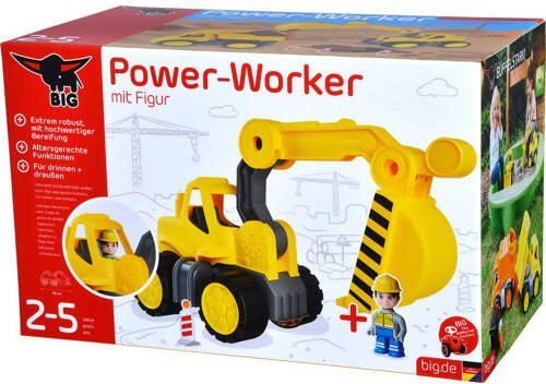 BIG Power Worker Midi Digger Buitenspeelgoed Geel | Buitenspeelgoed van
