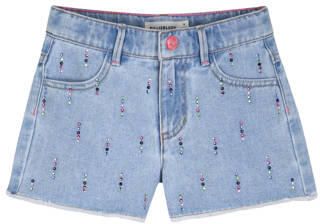 Billieblush denim short light blue denim Blauw All over print