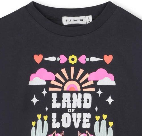 Billieblush longsleeve antraciet Grijs Meisjes Katoen Ronde hals Printopdruk - Foto 2