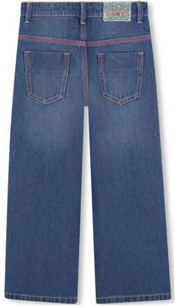 Billieblush straight leg jeans met hartjes medium blue denim Blauw Hartjes