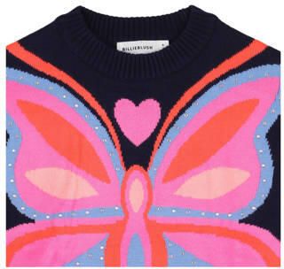 Billieblush sweater donkerblauw Meisjes Polyamide Ronde hals Printopdruk - Foto 3