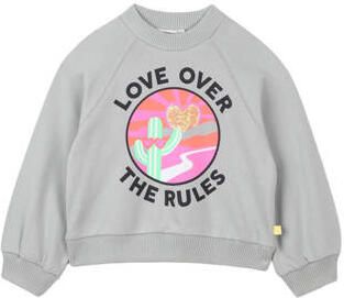 Billieblush sweater grijs Meisjes Katoen Ronde hals Printopdruk