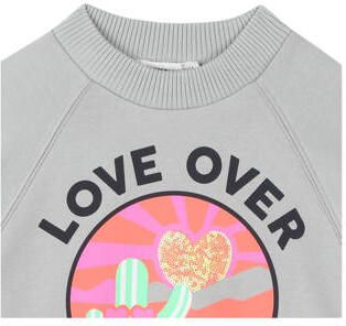 Billieblush sweater grijs Meisjes Katoen Ronde hals Printopdruk - Foto 2