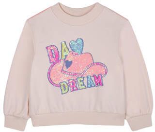 Billieblush sweater roze Meisjes Polyester Ronde hals Printopdruk