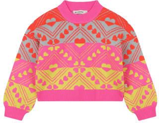 Billieblush sweater roze Trui Meisjes Acryl Ronde hals All over print