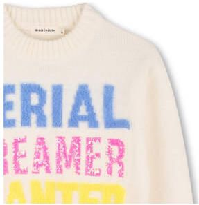 Billieblush sweater wit fijn gebreid Trui Meisjes Acryl Ronde hals Tekst - Foto 3