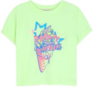 Billieblush T-shirt groen Meisjes Katoen Ronde hals Printopdruk