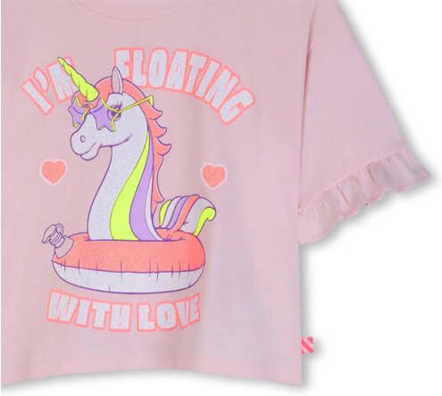 Billieblush T-shirt lichtroze Meisjes Katoen Ronde hals Printopdruk - Foto 2