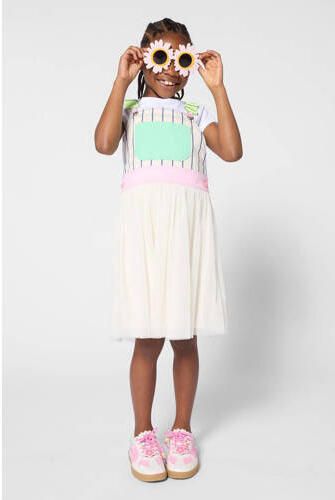 Billieblush T-shirt wit met pailletten Meisjes Katoen Ronde hals Printopdruk