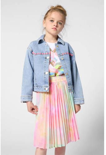 Billieblush T-shirt wit met pailletten Meisjes Katoen Ronde hals Printopdruk