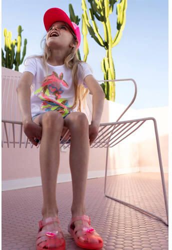 Billieblush T-shirt wit met pailletten Meisjes Katoen Ronde hals Printopdruk - Foto 2