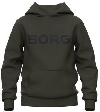 Björn Borg hoodie met logo donkergroen Sweater Logo maat 158-164