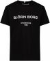 Björn Borg T-shirt met logo zwart Jongens Katoen Ronde hals Logo 122-128 - Thumbnail 2