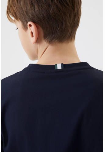 Björn Borg T-shirt met logo donkerblauw Jongens Katoen Ronde hals Logo 134 140 - Foto 3