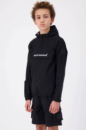 BLACK BANANAS anorak zomer zwart Jas Jongens Polyester Capuchon Tekst 176