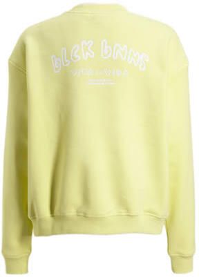 BLACK BANANAS sweater JR. VIVA LA VIDA met printopdruk geel Backprint 128