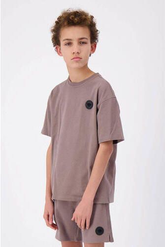BLACK BANANAS T-shirt bruin Jongens Stretchkatoen Ronde hals Effen 128