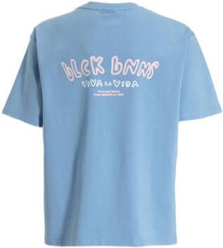 BLACK BANANAS T-shirt JR. SUNNY met backprint blauw Jongens Stretchkatoen Ronde hals 140