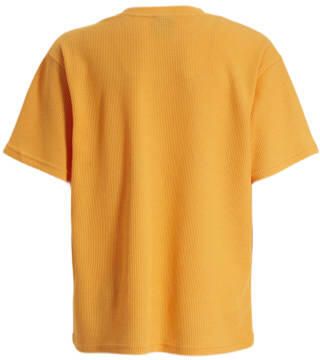 BLACK BANANAS T-shirt JR. WAFFLE oranje Jongens Stretchkatoen Ronde hals 140