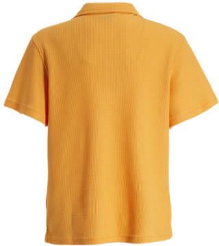 BLACK BANANAS T-shirt JR. WAFFLE oranje Overhemd Jongens Katoen Klassieke kraag 140